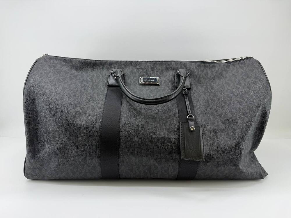 Michael Kors Travel Large Black Signature Duffle Bag 35S8STFU3B New With Tags